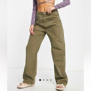 NWOT Reclaimed Vintage 00s baggy low rise jeans khaki